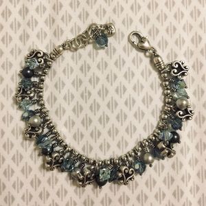 Brighton "Cannes Platinum Blue" Retired Bracelet
